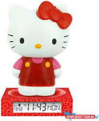 Hello Kitty Red 3D éjszakai lámpa és ébresztőóra (JAV_EWA50198HK)