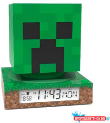 Minecraft Creeper 3D éjszakai lámpa és ébresztőóra (JAV_EWA3020MIN)