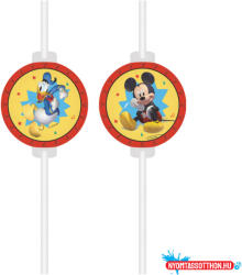 Disney Mickey Jump Into Fun papír szívószál, 4 db-os szett FSC (JAV_PNN97233)
