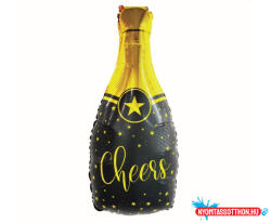 Ünnepel B&C Champagne Cheers, Pezsgős üveg fólia lufi 76 cm (JAV_MLG185492)