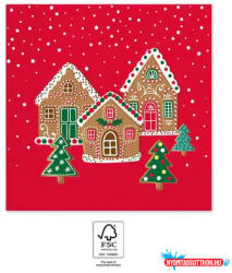 Karácsony Karácsonyi Gingerhouses szalvéta 20 db-os 33x33 cm FSC (JAV_PNN95378)