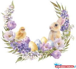 Húsvét Flowers Wreath szalvéta 20 db-os 33x33 cm (JAV_PKK771049)