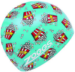 Zoggs Silicone Printed úszósapka, kék popcorn