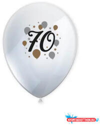 Boldog Születésnapot Happy Birthday 70 Milestone léggömb, lufi 6 db-os 11 inch (27, 5 cm) (JAV_PNN95626)