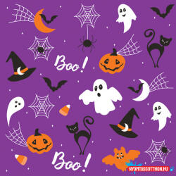 Halloween Graphics on Purple szalvéta 20 db-os 33x33 cm (JAV_PKK056916)