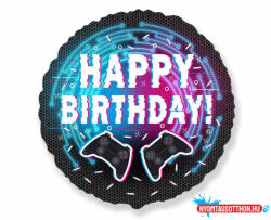 Gamer Happy Birthday Controller fólia lufi 46 cm (WP) (JAV_MLG314786)