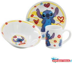 Disney Lilo és Stitch, A csillagkutya Heart porcelán étkészlet Díszdobozban (JAV_STF88165)