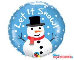 Karácsony Hóember Let It Snow fólia lufi 46 cm (JAV_MLG279031)