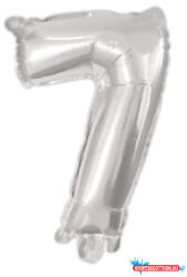 Számok Ezüst Silver 7-es szám fólia lufi 95 cm (JAV_PNN92473)