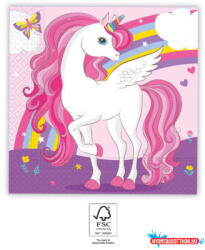 Unikornis Rainbow Colors szalvéta 20 db-os 33x33 cm FSC (JAV_PNN93760)