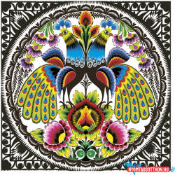 Állatos Folk Peacocks szalvéta 20 db-os 33x33 cm (JAV_PKK763778)