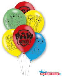 Mancs Őrjárat Color Paws léggömb, lufi 6 db-os 11 inch (27, 5 cm) (JAV_DPA9914242)