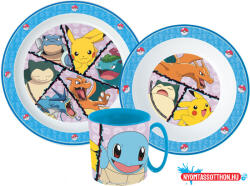 Pokémon Battle étkészlet, micro műanyag szett bögrével 265 ml (JAV_JVL33355)