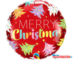 Karácsony Merry Christmas Red, Karácsonyi fólia lufi 46 cm (JAV_MLG150217)