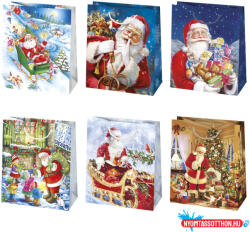 Karácsony Karácsonyi Toyland papír ajándéktasak, ajándékzacskó 19x23x10, 5 cm (JAV_PKK056282)