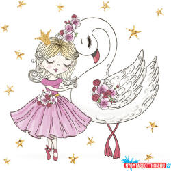 Balett Balett, Balerina With Swan szalvéta 20 db-os 33x33 cm (JAV_PKK056985)