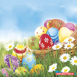 Húsvét Eggs and Daisies szalvéta 20 db-os 33x33 cm (JAV_PKK056374)