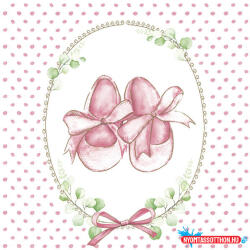 Baby Babaváró Baby Slippers Pink szalvéta 20 db-os 33x33 cm (JAV_PKK057456)