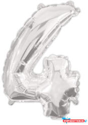 Számok Ezüst Silver 4-es szám fólia lufi 95 cm (JAV_PNN92470)