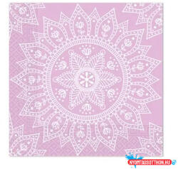  Mandala Purple White szalvéta 20 db-os, 33x33 cm FSC (JAV_PNN96400)