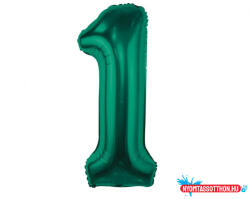 Számok Zöld B&C Bottle Green 1-es szám fólia lufi 85 cm (JAV_MLG190151)