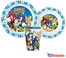 Sonic a sündisznó Adventure étkészlet, micro műanyag szett, pohárral 260 ml (JAV_JVL11169)
