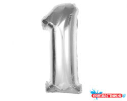Számok Ezüst 1-es Silver szám fólia lufi 92 cm (JAV_MLG189490)