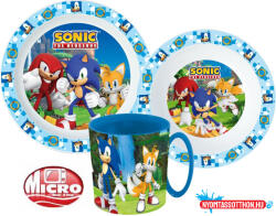Sonic a sündisznó Adventure étkészlet, micro műanyag szett bögrével 350 ml (JAV_JVL22243)