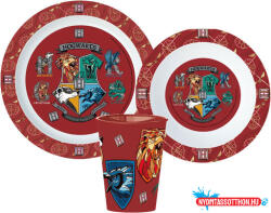 Harry Potter School Shields étkészlet, micro műanyag szett, pohárral 260 ml (JAV_JVL11142)