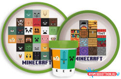 Minecraft Crafters csúszásmentes étkészlet, micro műanyag szett (JAV_JVL66677)