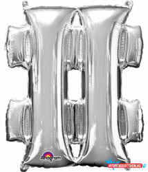 Számok Ezüst Silver mini fólia lufi hashtag ikon 33 cm (JAV_DPA3306601)