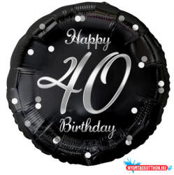 Boldog Születésnapot Happy Birthday 40 B&C Silver fólia lufi 36 cm (JAV_MLG147957)