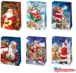 Karácsony Karácsonyi Toyland papír ajándéktasak, ajándékzacskó 23x32x11 cm (JAV_PKK044814)