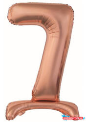 Számok Rose Gold 7-es szám fólia lufi talppal 74 cm (JAV_MLG143423)