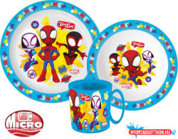 Pókember Spidey étkészlet, micro műanyag szett bögrével 350 ml (JAV_JVL22254)