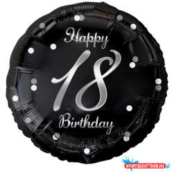 Boldog Születésnapot Happy Birthday 18 B&C Silver fólia lufi 36 cm (JAV_MLG154993)