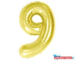 Számok Arany 9-es Light Gold szám fólia lufi 85 cm (JAV_MLG426127)