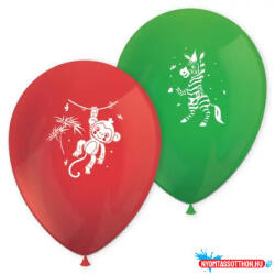 Dzsungel Balloons léggömb, lufi 8 db-os (JAV_PNN93790)