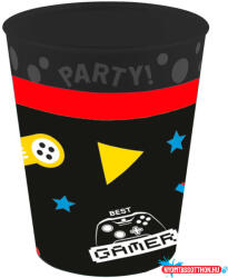 Gamer Gaming Party micro prémium műanyag pohár szett 4 db-os 250 ml (JAV_PNN96767)