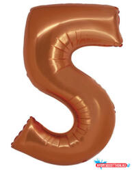 Számok Réz 5-ös Copper szám fólia lufi 76 cm (JAV_MLG158397)