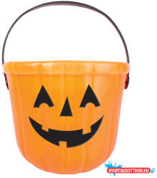 Halloween Tök Orange cukorka gyűjtő vödör 17x14 cm (JAV_DPA9907453)