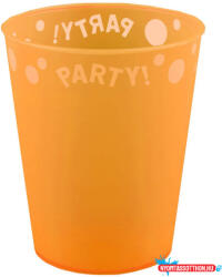 Party Narancssárga Orange micro prémium műanyag pohár 250 ml (JAV_PNN96201)