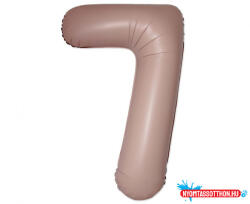 Számok Matt rózsaszín 7-es Vintage szám fólia lufi 76 cm (WP) (JAV_MLG332476)