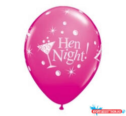 Lánybúcsú Hen Night léggömb, lufi 6 db-os 12 inch (30cm) (JAV_MLG191357)