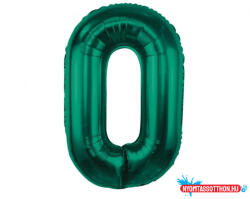 Számok Zöld B&C Bottle Green 0-ás szám fólia lufi 85 cm (JAV_MLG190137)