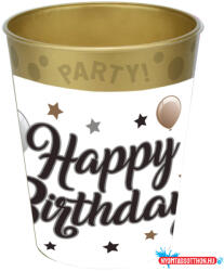 Boldog Születésnapot Happy Birthday Milestone micro prémium műanyag pohár 250 ml (JAV_PNN96258)