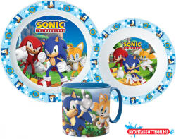Sonic a sündisznó Adventure étkészlet, micro műanyag szett bögrével 265 ml (JAV_JVL33339)
