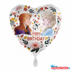 Disney Jégvarázs Floral Happy Birthday fólia lufi 43 cm (JAV_NPR163403)