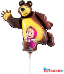 Mása és a medve Smile mini fólia lufi 35 cm (WP) (JAV_GBBL664SV)