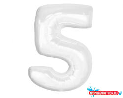 Számok Fehér B&C White 5-ös szám fólia lufi 92 cm (JAV_MLG189384)